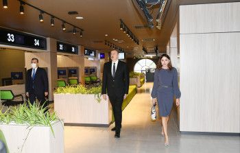 Prezident və birinci xanım DOST mərkəzinin açılışında - FOTO