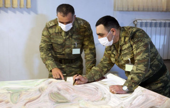 Təlimlərdə xəritə üzərində tapşırıqlar icra olunur - VİDEO/FOTO