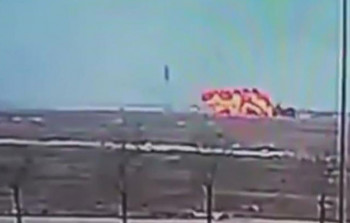 Türkiyədə hərbi təyyarənin qəzaya düşmə anının - Videosu