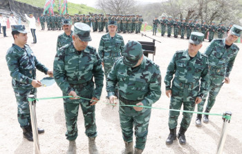 Ermənistanla sərhəddə yeni hərbi hissə fəaliyyətə başladı - FOTOLAR