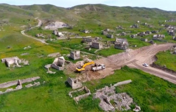 Xudafərin-Qubadlı-Laçın yolunun tikintisinə başlanıldı - FOTOLAR