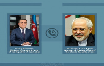 Ceyhun Bayramovla İranın xarici işlər naziri arasında telefon danışığı olub